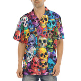 Hawaiian Shirt Vibrant and Colorful Skulls