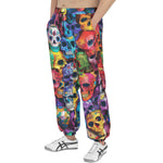 Men's Sweatpants Vibrant and Colorful Skulls