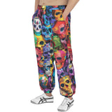 Men's Sweatpants Vibrant and Colorful Skulls