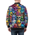 Bomber Jacket Vibrant and Colorful Skulls
