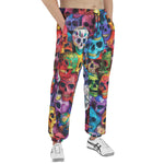 Men's Sweatpants Vibrant and Colorful Skulls