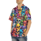 Hawaiian Shirt Vibrant and Colorful Skulls