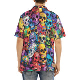 Hawaiian Shirt Vibrant and Colorful Skulls