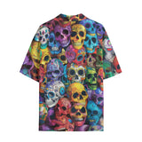 Hawaiian Shirt Vibrant and Colorful Skulls