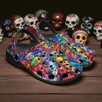 Classic Clogs Vibrant and Colorful Skulls