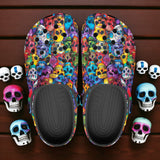 Classic Clogs Vibrant and Colorful Skulls