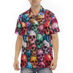 Men's Polo Shirt Multicolored Skulls Array