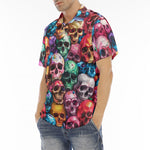 Men's Polo Shirt Multicolored Skulls Array