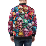 Bomber Jacket Multicolored Skulls Array
