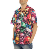 Hawaiian Shirt Multicolored Skulls Array