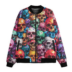 Bomber Jacket Multicolored Skulls Array