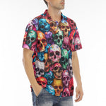 Men's Polo Shirt Multicolored Skulls Array