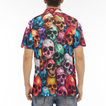 Men's Polo Shirt Multicolored Skulls Array