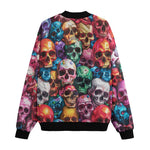 Bomber Jacket Multicolored Skulls Array