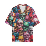 Hawaiian Shirt Multicolored Skulls Array