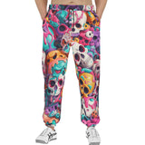 Men's Sweatpants Colorful Skulls Pattern