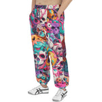 Men's Sweatpants Colorful Skulls Pattern