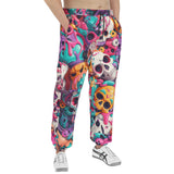 Men's Sweatpants Colorful Skulls Pattern