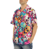 Hawaiian Shirt Colorful Skulls Pattern