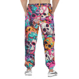 Men's Sweatpants Colorful Skulls Pattern