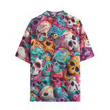 Hawaiian Shirt Colorful Skulls Pattern