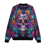 Bomber Jacket Colorful Skull and Roses