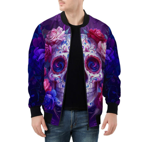 Bomber Jacket Skull with Roses