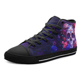 High-Top Canvas Shoes Skull with Roses