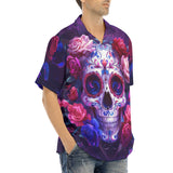 Hawaiian Shirt Skull with Roses