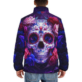Down-Padded Puffer Jacket Skull with Roses
