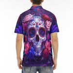 Men's Polo Shirt Skull with Roses