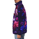 Down-Padded Puffer Jacket Skull with Roses