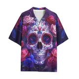 Hawaiian Shirt Skull with Roses