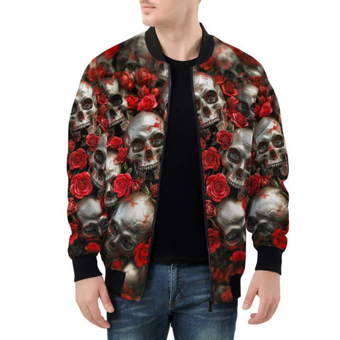 Bomber Jacket Skulls and Roses