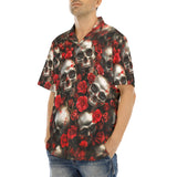 Hawaiian Shirt Skulls and Roses