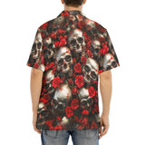 Hawaiian Shirt Skulls and Roses