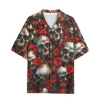 Hawaiian Shirt Skulls and Roses