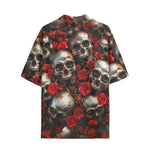 Hawaiian Shirt Skulls and Roses