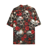 Hawaiian Shirt Skulls and Roses