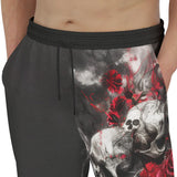 Men's Sweatpants Skulls and Roses in Smoke