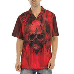 Hawaiian Shirt Gothic Red Skull Artwork