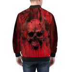 Bomber Jacket Gothic Red Skull Artwork