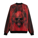 Bomber Jacket Gothic Red Skull Artwork