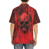 Hawaiian Shirt Gothic Red Skull Artwork