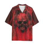 Hawaiian Shirt Gothic Red Skull Artwork