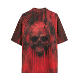 Hawaiian Shirt Gothic Red Skull Artwork