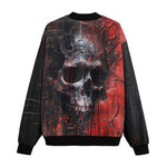 Bomber Jacket Oil Painting Skull Red Liquid