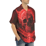 Hawaiian Shirt Dark Fantasy Red Skull Landscape