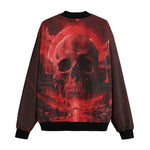 Bomber Jacket Dark Fantasy Red Skull Landscape