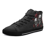 High-Top Canvas Shoes Gothic Skulls and Roses